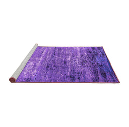 Sideview of Machine Washable Oriental Purple Industrial Area Rugs, wshurb2789pur