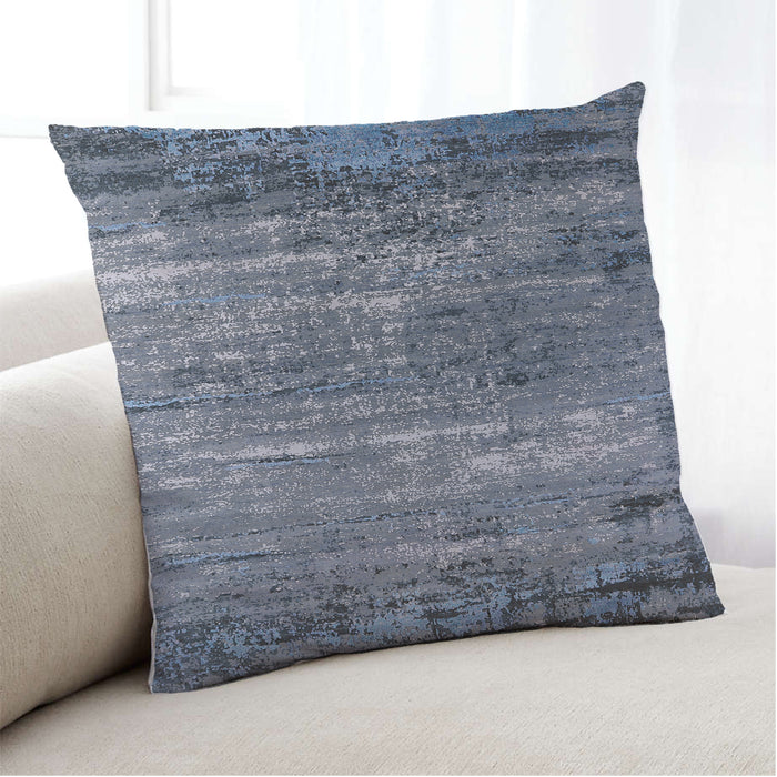 Lifestyle Image of Mid-Century Modern Urban Square Columbia Blue Throw Pillow, 18 inch by 18 inch, pwurb2789