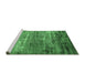 Sideview of Machine Washable Oriental Emerald Green Industrial Area Rugs, wshurb2789emgrn