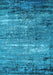 Machine Washable Oriental Light Blue Industrial Rug, wshurb2789lblu