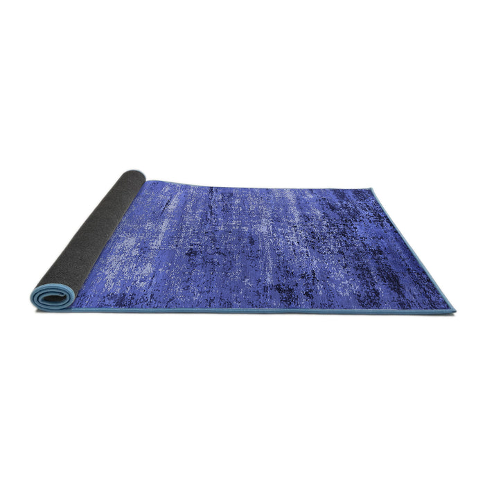 Sideview of Oriental Blue Industrial Rug, urb2789blu