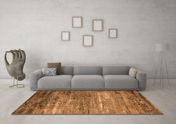 Machine Washable Oriental Orange Industrial Area Rugs in a Living Room, wshurb2789org