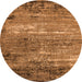 Round Oriental Orange Industrial Rug, urb2789org