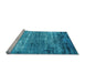 Sideview of Machine Washable Oriental Light Blue Industrial Rug, wshurb2789lblu