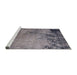 Sideview of Machine Washable Industrial Modern Gray Rug, wshurb2790