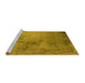 Sideview of Machine Washable Oriental Yellow Industrial Rug, wshurb2790yw