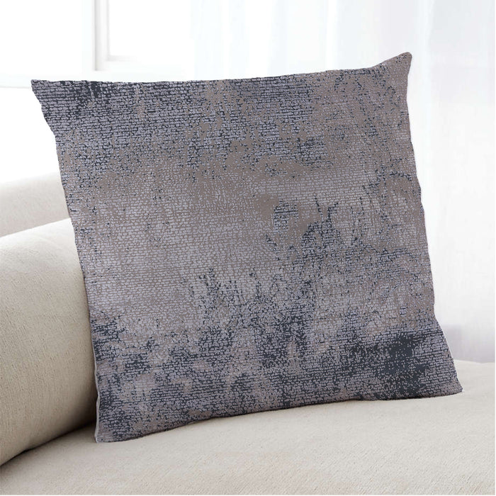 Lifestyle Image of Mid-Century Modern Urban Square Gray Throw Pillow, 18 inch by 18 inch, pwurb2790