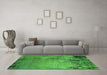 Machine Washable Oriental Green Industrial Area Rugs in a Living Room,, wshurb2790grn