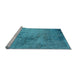 Sideview of Machine Washable Oriental Light Blue Industrial Rug, wshurb2790lblu