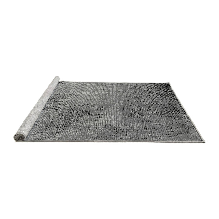 Sideview of Machine Washable Oriental Gray Industrial Rug, wshurb2790gry