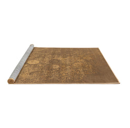 Sideview of Machine Washable Oriental Brown Industrial Rug, wshurb2791brn