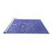 Sideview of Machine Washable Oriental Blue Industrial Rug, wshurb2791blu