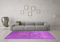 Machine Washable Oriental Purple Industrial Rug, wshurb2791pur