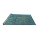 Sideview of Machine Washable Oriental Light Blue Industrial Rug, wshurb2791lblu