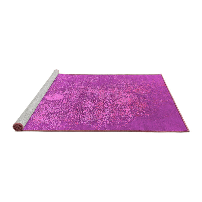 Sideview of Machine Washable Oriental Pink Industrial Rug, wshurb2791pnk