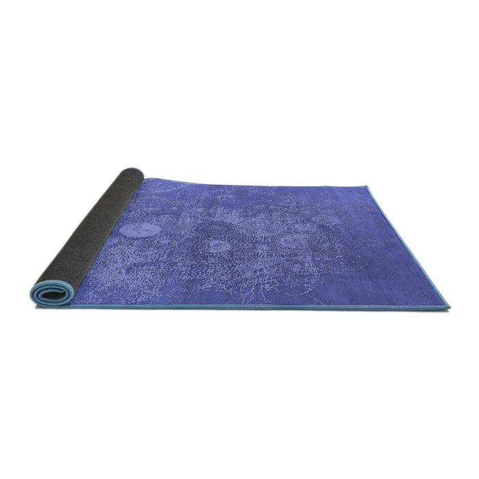 Sideview of Oriental Blue Industrial Rug, urb2791blu
