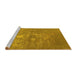 Sideview of Machine Washable Oriental Yellow Industrial Rug, wshurb2791yw