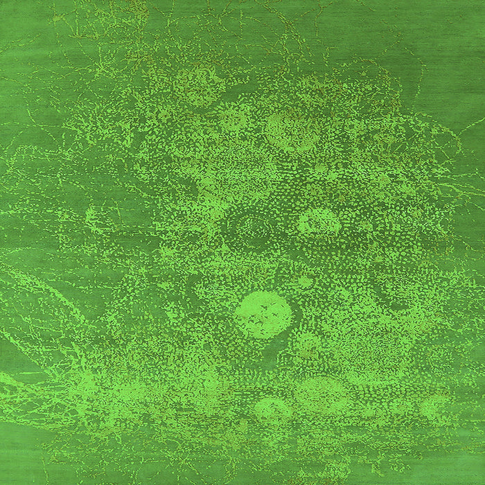 Square Oriental Green Industrial Rug, urb2791grn