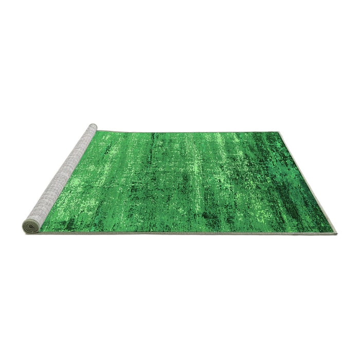 Sideview of Machine Washable Oriental Green Industrial Area Rugs, wshurb2792grn