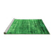 Sideview of Machine Washable Oriental Green Industrial Area Rugs, wshurb2792grn