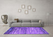 Machine Washable Oriental Purple Industrial Area Rugs in a Living Room, wshurb2792pur