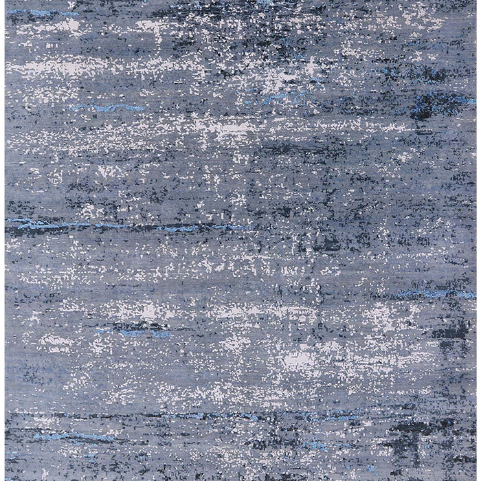 Mid-Century Modern Purple Navy Blue Oriental Rug, urb2792