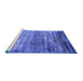 Sideview of Machine Washable Oriental Blue Industrial Rug, wshurb2792blu