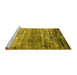 Sideview of Machine Washable Oriental Yellow Industrial Rug, wshurb2792yw