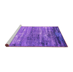 Sideview of Machine Washable Oriental Purple Industrial Area Rugs, wshurb2792pur