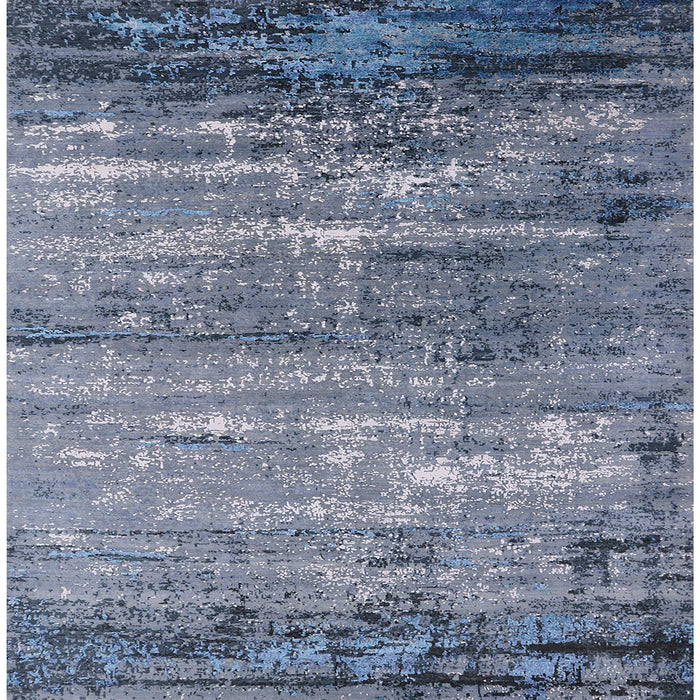 Square Machine Washable Industrial Modern Purple Navy Blue Rug, wshurb2792