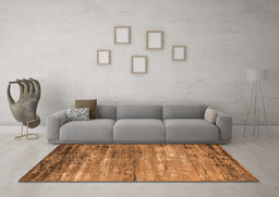 Machine Washable Oriental Orange Industrial Area Rugs in a Living Room, wshurb2792org