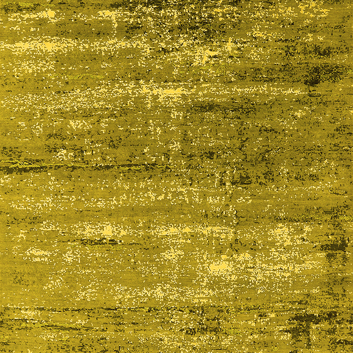 Machine Washable Oriental Yellow Industrial Rug, wshurb2792yw