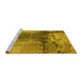 Sideview of Machine Washable Oriental Yellow Industrial Rug, wshurb2793yw