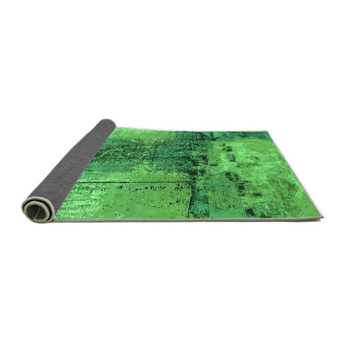 Sideview of Oriental Green Industrial Rug, urb2793grn