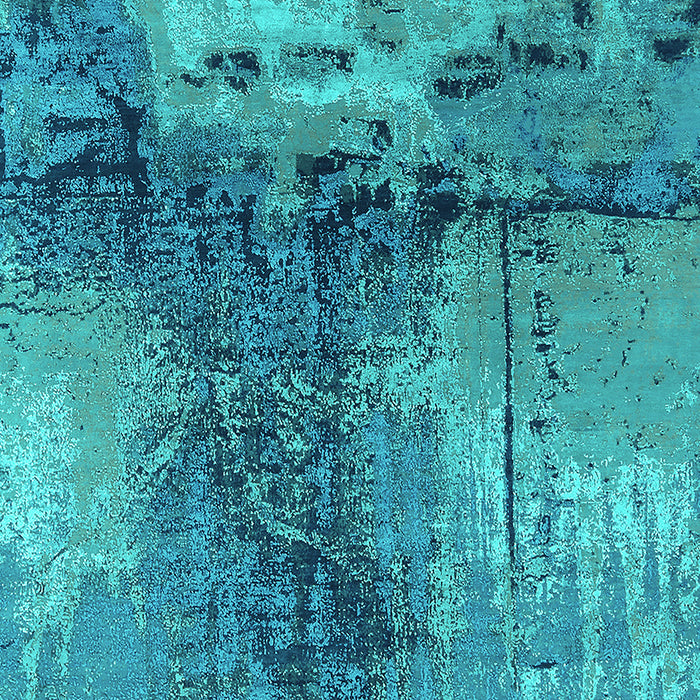 Oriental Turquoise Industrial Rug, urb2793turq