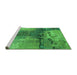 Sideview of Machine Washable Oriental Green Industrial Area Rugs, wshurb2793grn