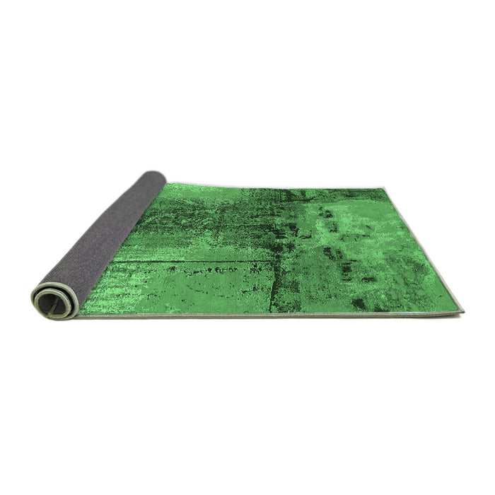 Sideview of Oriental Emerald Green Industrial Rug, urb2793emgrn