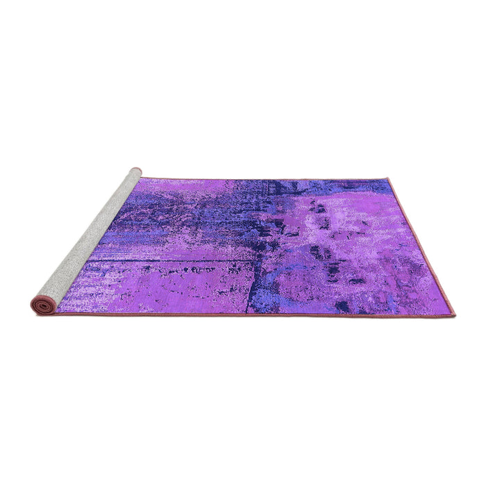 Sideview of Machine Washable Oriental Purple Industrial Area Rugs, wshurb2793pur