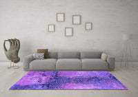 Machine Washable Oriental Purple Industrial Rug, wshurb2793pur