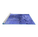 Sideview of Machine Washable Oriental Blue Industrial Rug, wshurb2793blu