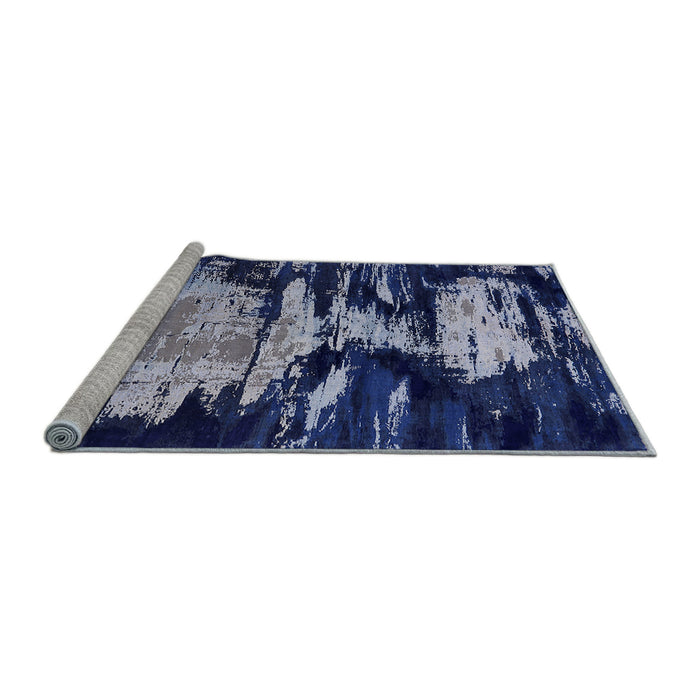 Sideview of Machine Washable Industrial Modern Light Purple Blue Rug, wshurb2794