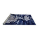 Sideview of Machine Washable Industrial Modern Light Purple Blue Rug, wshurb2794