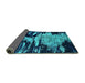 Sideview of Oriental Turquoise Industrial Rug, urb2794turq