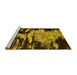 Sideview of Machine Washable Oriental Yellow Industrial Rug, wshurb2794yw