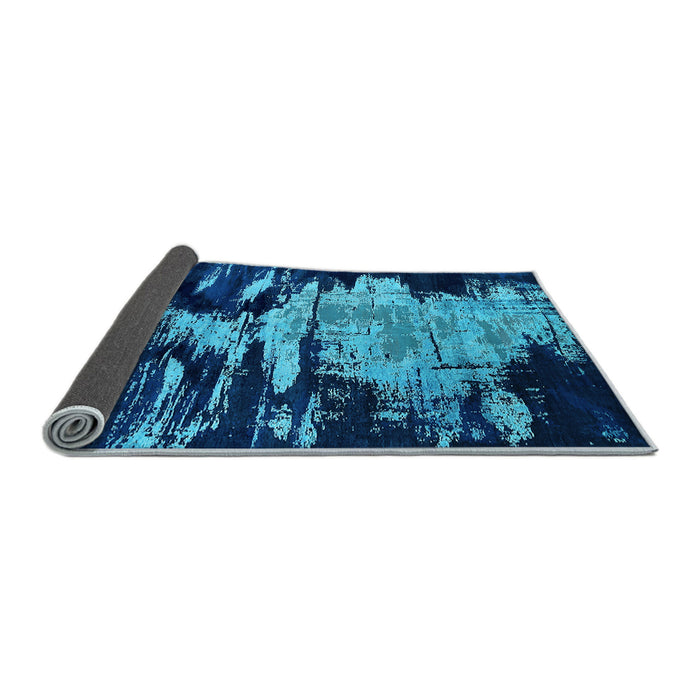 Sideview of Oriental Light Blue Industrial Rug, urb2794lblu