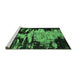 Sideview of Machine Washable Oriental Emerald Green Industrial Area Rugs, wshurb2794emgrn