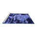 Sideview of Machine Washable Oriental Blue Industrial Rug, wshurb2794blu