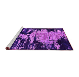 Sideview of Machine Washable Oriental Pink Industrial Rug, wshurb2794pnk