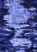 Machine Washable Oriental Blue Industrial Rug, wshurb2794blu