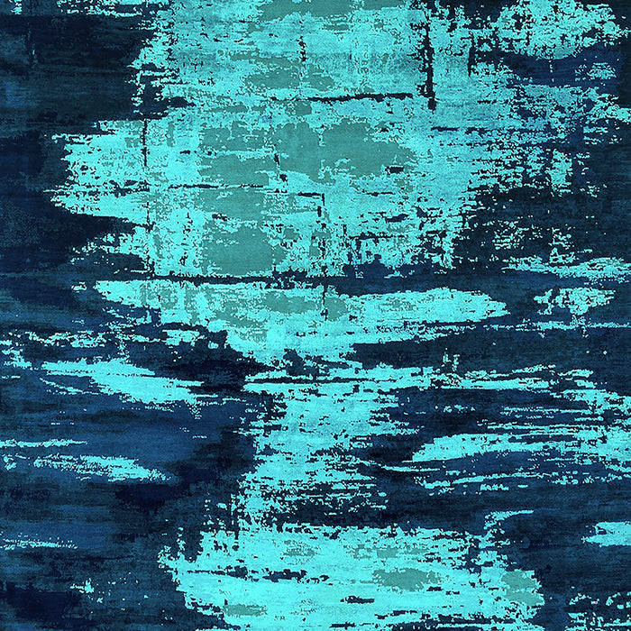 Machine Washable Oriental Turquoise Industrial Area Rugs, wshurb2794turq